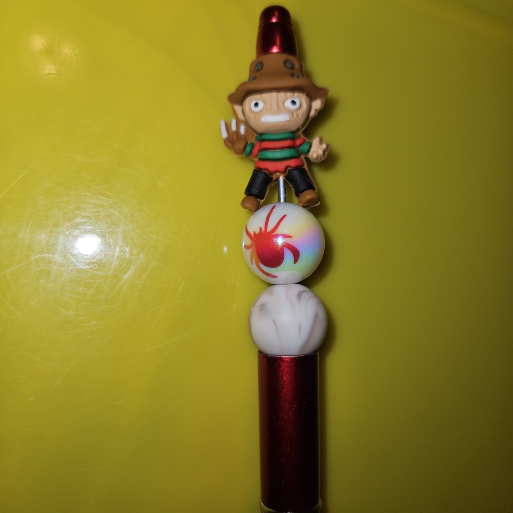Freddy 3d Silcon Beaded Pen Black Ink